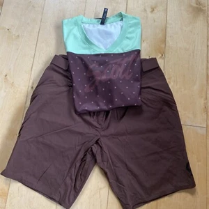 SCOTT Fahradtrikot Set Damen Weinrot-Mintgrün Hose Gr.M Shirt Gr. S - Bild 1 von 12