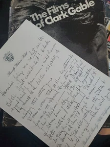 Adela Rogers St John Handwritten Letter & Signed FILMS OF CLARK GABLE BOOK - Picture 1 of 6