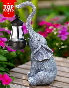 Elephant Garden Statue Decor 33.5 CM Unique Gift for Women Mom Birthday - Picture 1 of 12
