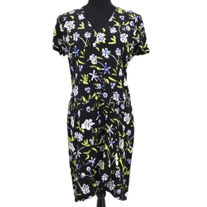 Chanel 97P #42 Short Sleeve Dress Black Silk 66259 - Picture 1 of 13