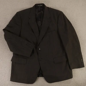 Houndstooth Jacket XL XLT Brown Black Gun Club Check 100% Wool Blazer 46R - Picture 1 of 16