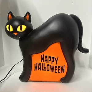 Molde soplado iluminado Gemmy 2022 gato negro vida embrujada decoración de Halloween 13,5 pulgadas H - Imagen 1 de 21