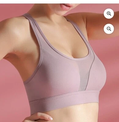 Nuevo Sujetador Deportivo Mujer con Bolsillo Trasero para Fitness Yoga Ejercicio/Beige, Talla M Foto 1 de 4
