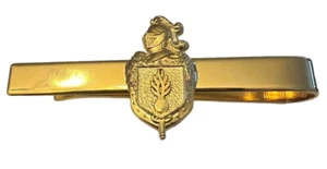 French National Police Tie Clip Gendarmerie Metal Gold Badge Knight Shield 2.5" - Picture 1 of 16