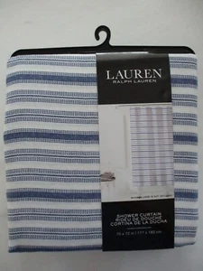 NUEVO Ralph Lauren Tela Náutica Ducha Cortina Azul y Blanco a Rayas 70X72 - Imagen 1 de 6