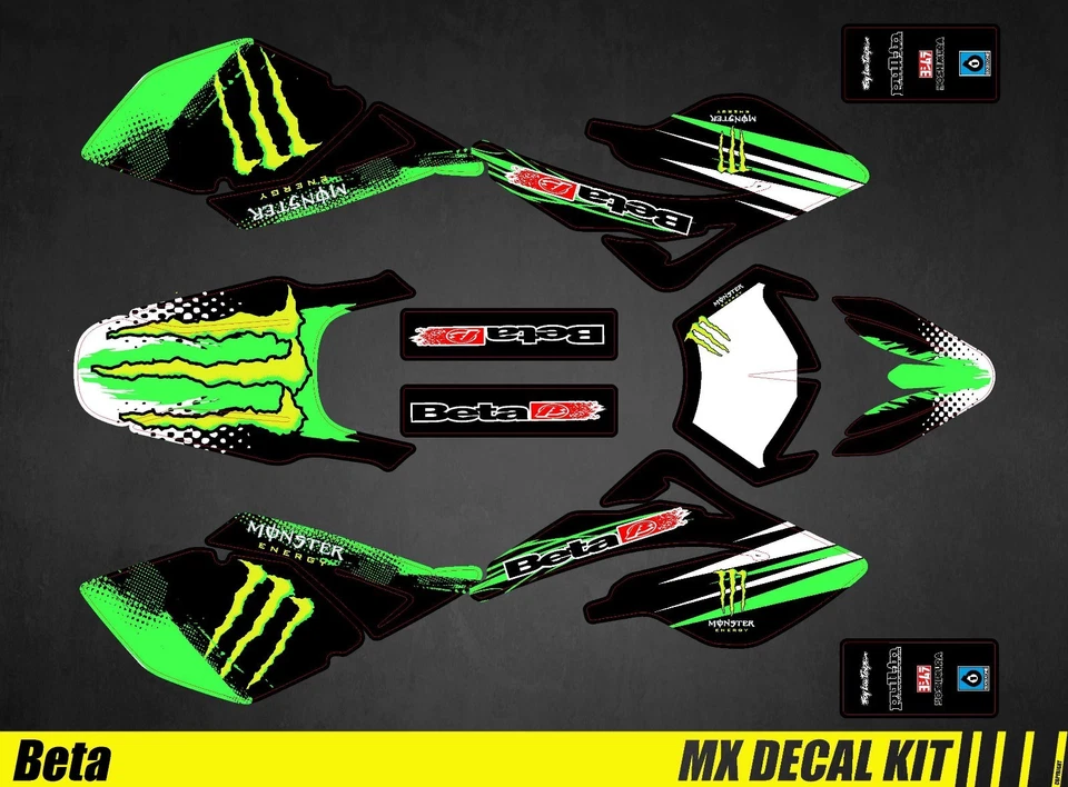Kit Déco Moto pour / Mx Decal Kit for Beta RR 50 - Monster