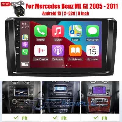 For Mercedes Benz ML/GL Class W164 X164 2005 -2011 Car Stereo Radio Android 13 Foto 1 de 4