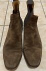 Crockett and Jones Chelsea Boot Suede Brown Made In England Size 9.5D