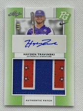 2018 Leaf Perfect Game National Showcase HAYDEN TRAVINSKI /8 Auto & PATCH LSU