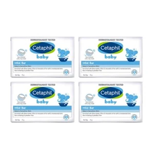 Cetaphil Baby Mild Bar for Face and Body Pack of 4 75g - Picture 1 of 4