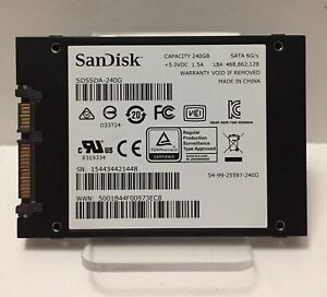 SanDisk SSD PLUS SDSSDA-240G SATA 6G/s 240GB 2.5" SSD 60 DAYS WARRANTY!