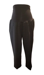 Duo Maternity Size Medium Black Capri Support Top Stretch Waist & Pockets - Picture 1 of 20