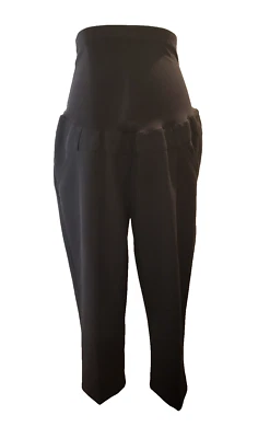 Duo Maternidad Talla Mediana Negro Capri Soporte Top Elástico Cintura y Bolsillos Foto 1 de 4