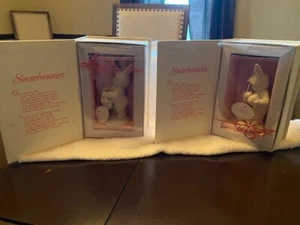 1994 DEPT 56 SNOWBABIES SNOWBUNNIES "A TISKET A TASKET and OOPS I DROPPED ONE - Picture 1 of 9