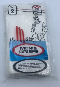 NEU Vintage 60er Val Mark Herren Slips weiß 2er Pack Unterwäsche 0401 Große 38 - 40 - Bild 1 von 2