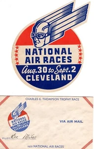 LEE MILES NAR RACING DiED 1937. ADV Label, Sticker 1935 Race - Bild 1 von 2