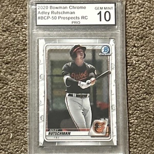 Adley Rutschman 2020 Bowman Chrom BCP-50 Prospects Pro Edelstein neuwertig 10 - Bild 1 von 2