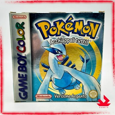 POKEMON ARGENTO + MANUALE ETICHETTA PERFETTA 🇮🇹 ITA NINTENDO GAME BOY POKÉMON - Immagine 1 di 4