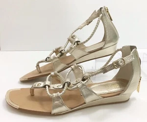 Isola ~ Women's Platinum Gold Gladiator Sandal ~ Audora Sz 6.5 NEW! - Picture 1 of 6