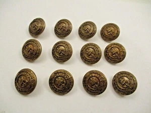 Lot of 12 Reproduction British Royal Marines Kings Crown Anchor Military Buttons - Picture 1 of 4