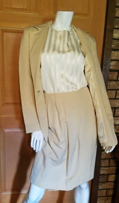 Traje y falda envolvente italiana de seda Doncaster de 2 piezas talla 4 nueva con etiquetas Foto 1 de 4