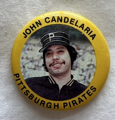 1984 Vintage Fun Foods Buttons Pin MLB Baseball John Candelaria Pirates #50 - Image 1 of 2