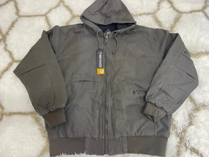 *NUEVO CON ETIQUETAS* Chaqueta de Trabajo Dri Duck Para Hombres Talla XL Laramie Lona Con Capucha 5034 Color Oliver - Imagen 1 de 11