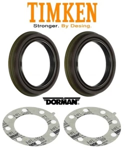 2x TIMKEN OIL SEAL & GASKET REAR WHEEL HUB 2003+ Dodge Ram 2500 3500 Single Axle - Picture 1 of 5