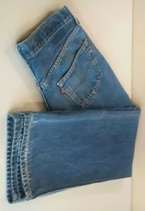 Jeans uomo Levi's 501 blu bottoni mosca W34 X L32 denim sbiadito made in USA - Foto 1 di 12