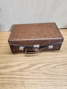 Vintage Vinyl 12 Cassette Audio Tape Carrying Case SERVICE MFG. Co. Faux Leather - Picture 1 of 8