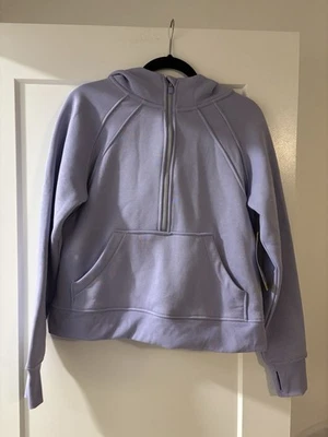 Danskin Women's Mixed Rib Cozy Half Zip Hoodie, Lavender, Size S - Image 1 of 4