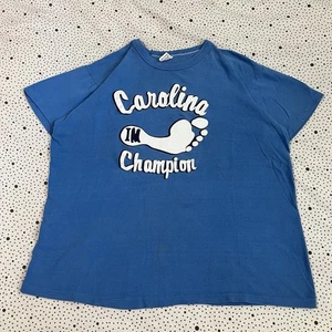 Vintage 1970's Russell Athletic Shirt Size L Carolina IM Champion Blue College - Picture 1 of 10