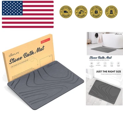 Stone Bath Mat, Diatomaceous Earth Shower Mat, Non-Slip Super Absorbent Quick... - Image 1 of 4