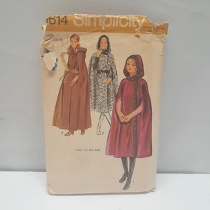 Vintage 1971 Simplicity 9614 Schnittmuster Cape mit Kapuze Gr. L 16-18 Cosplay Schnitt - Bild 1 von 2