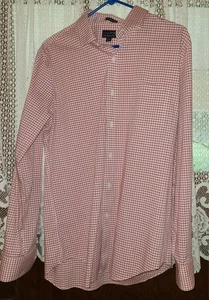 J Crew Thompson Hemd Herren Größe Large/16-16,5 Langarm rot Gingham  - Bild 1 von 13
