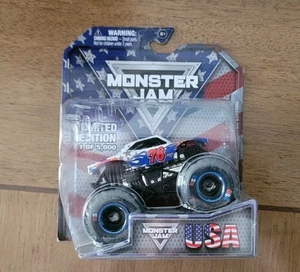 2023 Spin Master Monster Jam INDEPENDENCE DAY TRUCK 1 OF 5000 * RARE ** MOC * - Picture 1 of 5