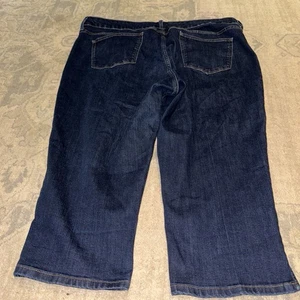 St Johns Bay Capri Jeans Damen Übergröße 20 W Blau Denim High Rise - Bild 1 von 5