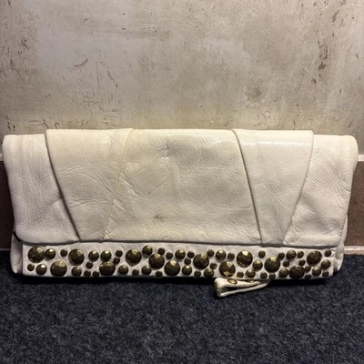 Kooba Cream leather gold stud clutch Evening, Bag - Image 1 of 4
