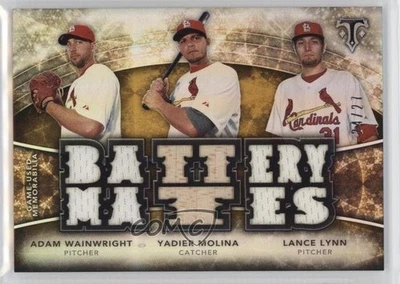 2015 Topps Triple Threads Relic Combos Sepia /27 Adam Wainwright Lance Lynn - Image 1 of 2