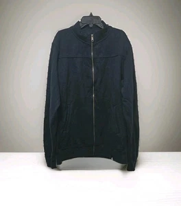 American Giant Fleece Bomber Jacket Mens Medium Pockets $168 USA Made Blue Nwot - Picture 1 of 12