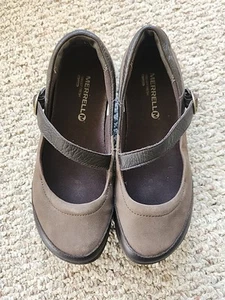 Merrell Select Fresh Charcoal Brown Mary Jane Shoes Size 7.5 Women's Buckle - Picture 1 of 8