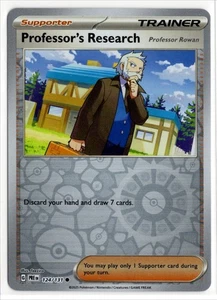 Pokemon Prismatic Evolutions Reverse Holo 124/131 Professor's Research Rowan - Picture 1 of 1