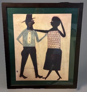 Bill Traylor- MAN AND WOMAN (UNTITLED) 1938-42 Framed Fine Art Print 20.75"×24" - Picture 1 of 8