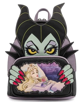 Mini Mochila Loungefly Disney Villanos Escena Maléfica Bella Durmiente Mujer Foto 1 de 4