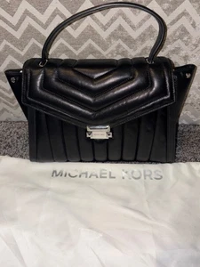 Neu Michael Kors Whitney Flap Chain Schultertasche Handtasche Umhängetasche schwarz gesteppt - Bild 1 von 18