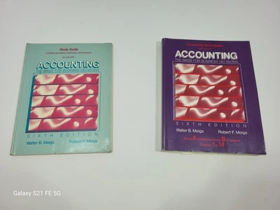 Accounting Study Guide & Worksheets 6th Ed Meigs & Meigs 1984 McGraw-Hill Ephem - Image 1 of 4
