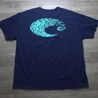 Costa Del Mar Mens T-Shirt Navy Blue Size XL "See What's Out There" - Image 1 of 4