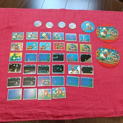1985 Super Mario Amada Naruhodo seal Nintendo complete set Made in Japan menko - Image 1 of 4