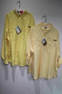 Men's Columbia Yellow Long Sleeve Size: XL Set of 2 - Picture 1 of 9