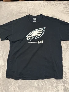 Maglietta Philadelphia Eagles Super Bowl LII 2XL nera maglietta NFL - Foto 1 di 5